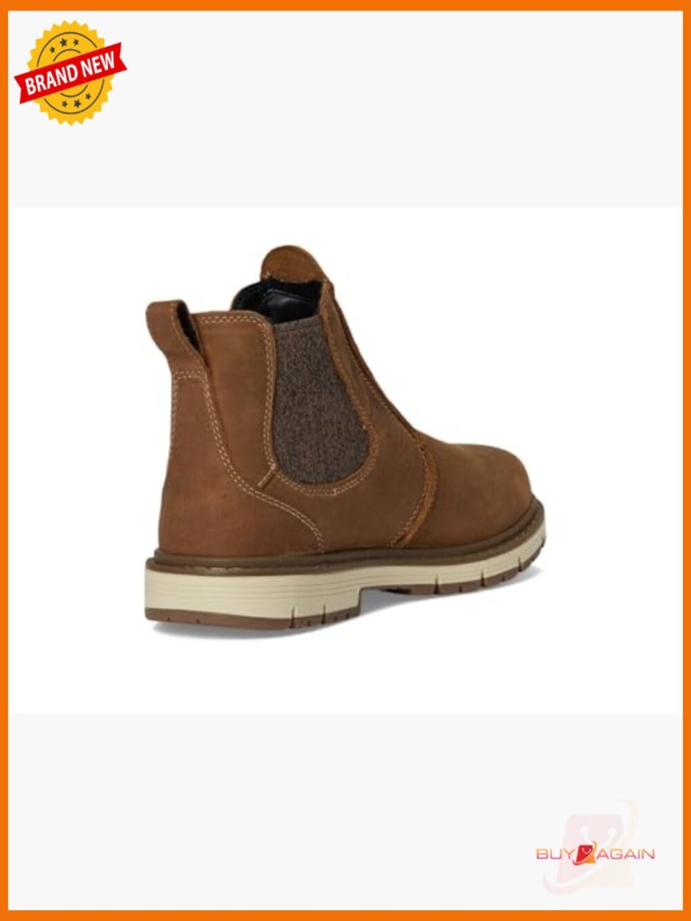 Soft Toe Pull On Work Boots Chelsea Ankle Leather Water Resistant - Picture 5 of 7